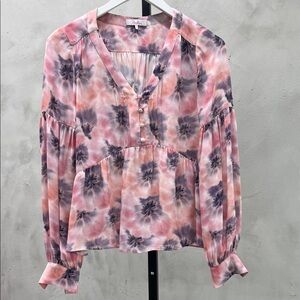 Parker Pink and Purple Floral Blouse